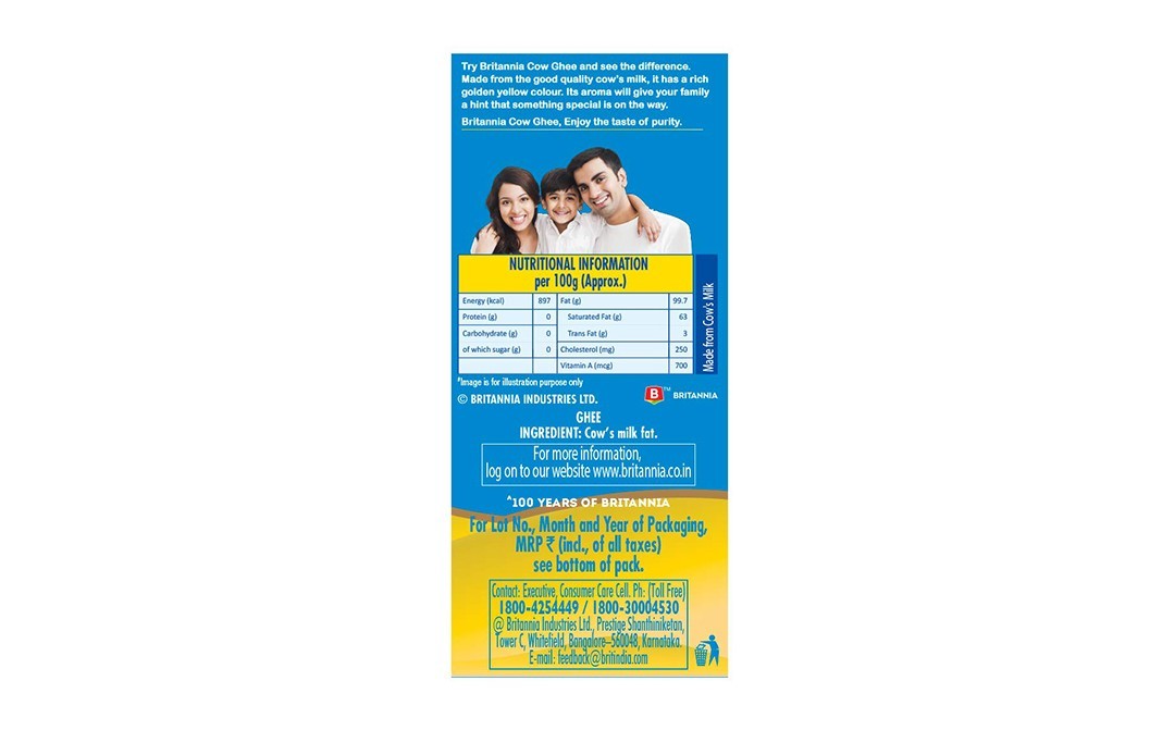Britannia Pure Cow Ghee    Box  1 litre